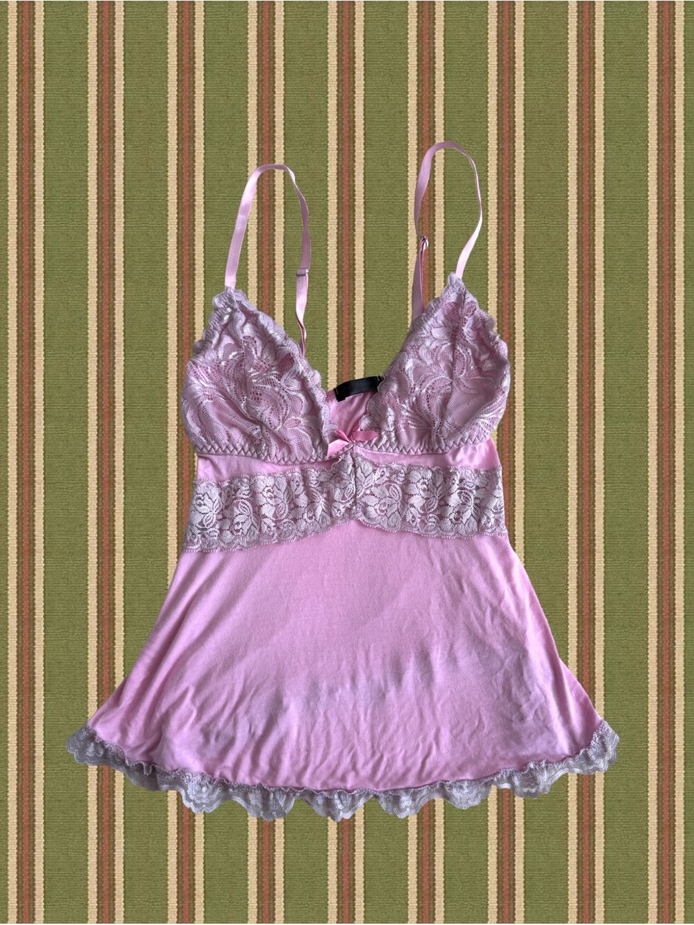 Delicate Pink Lace Camisole with Adjustable Straps